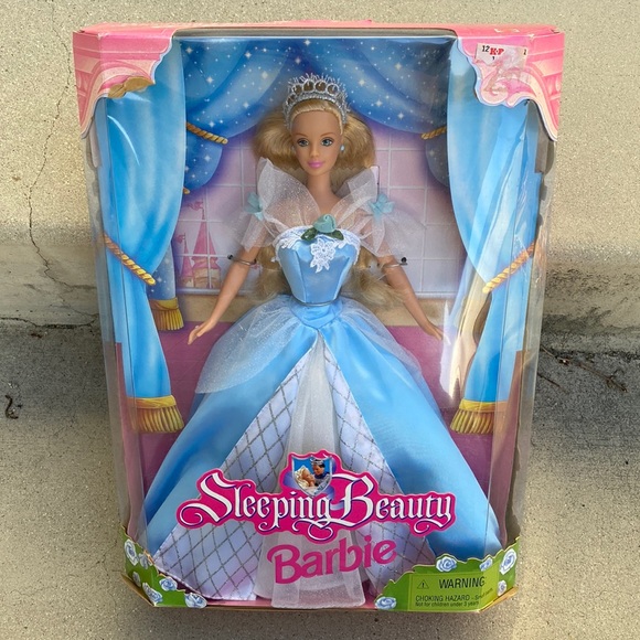 Barbie | Toys | Vintage 9s Disney Sleeping Beauty Barbie Doll Toy New In Box Mattel Blue Dress